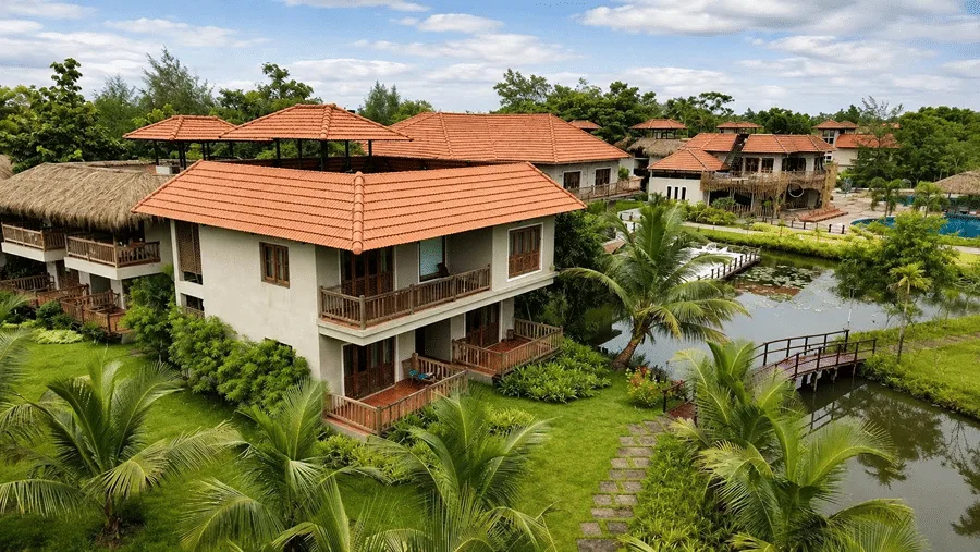 Hotel Sonar Bangla Sundarban near Dulki / Bali Island in the Indian Sundarbans